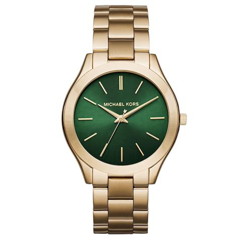 michael kors green and gold watch|michael kors gold watches for women.